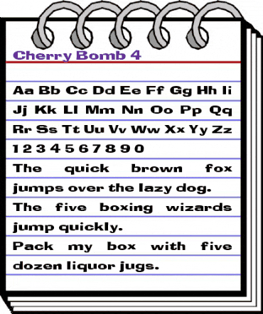 Cherry Bomb 4 Regular animated font preview