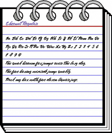 Chesnut Regular animated font preview Chesnut Regular animated font preview