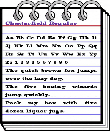 Chesterfield Regular animated font preview