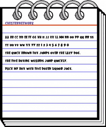 Chester Network Regular animated font preview