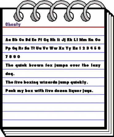 Chesty Regular animated font preview Chesty Regular animated font preview