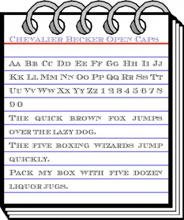Chevalier Becker Open Caps Regular animated font preview Chevalier Becker Open Caps Regular animated font preview