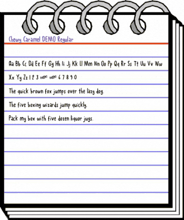 Chewy Caramel DEMO Regular animated font preview