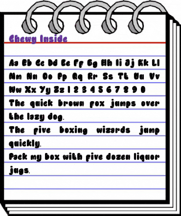 Chewy Inside Regular animated font preview