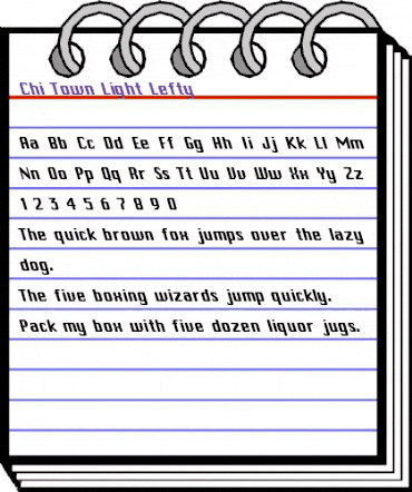 Chi Town-Light Lefty Regular animated font preview Chi Town-Light Lefty Regular animated font preview