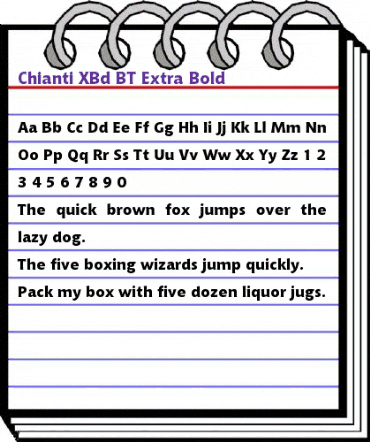 Chianti XBd BT Extra Bold animated font preview Chianti XBd BT Extra Bold animated font preview
