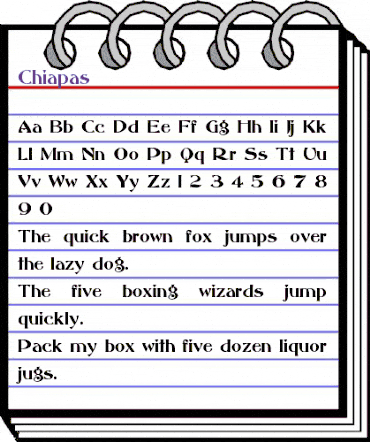 Chiapas Regular animated font preview Chiapas Regular animated font preview