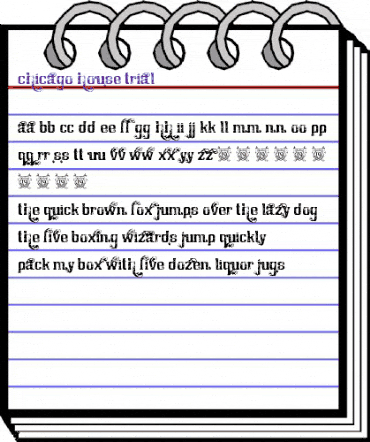 Chicago House_trial Regular animated font preview