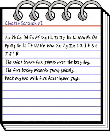 Chicken Scratch Regular animated font preview