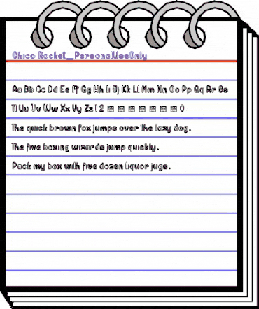 Chico Rocket_PersonalUseOnly Regular animated font preview Chico Rocket_PersonalUseOnly Regular animated font preview