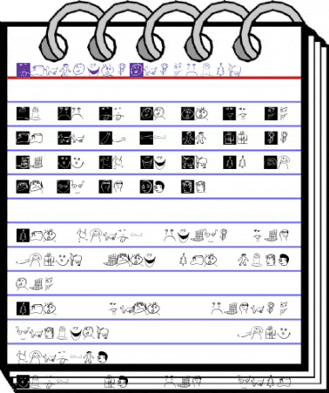 ChildrenDingbats Regular animated font preview