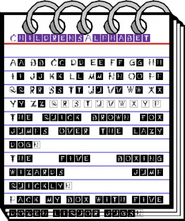 ChildrensAlphabet Regular animated font preview ChildrensAlphabet Regular animated font preview