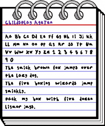 ChildsPlay AgeTen animated font preview ChildsPlay AgeTen animated font preview