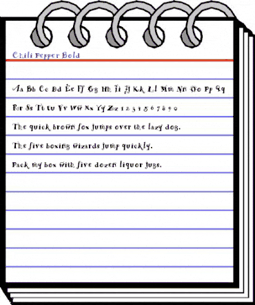 Chili Pepper Bold animated font preview Chili Pepper Bold animated font preview