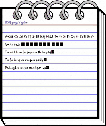 Chillgangs Regular animated font preview