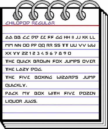 Chilopod Regular animated font preview Chilopod Regular animated font preview