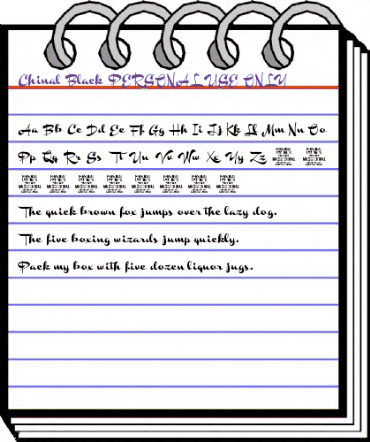 Chinal Black PERSONAL USE ONLY Regular animated font preview Chinal Black PERSONAL USE ONLY Regular animated font preview