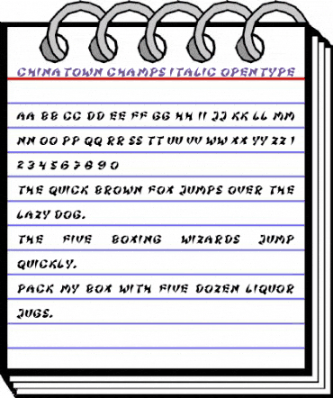 Chinatown Champs Italic animated font preview Chinatown Champs Italic animated font preview