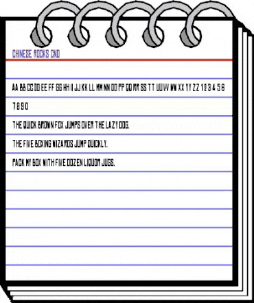 Chinese Rocks Cnd Regular animated font preview