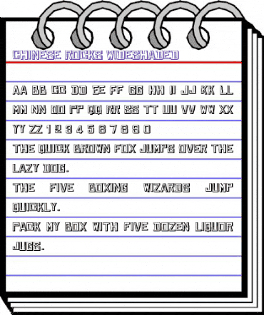 Chinese Rocks WideShaded Regular animated font preview Chinese Rocks WideShaded Regular animated font preview