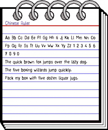 Chinese Ruler Regular animated font preview