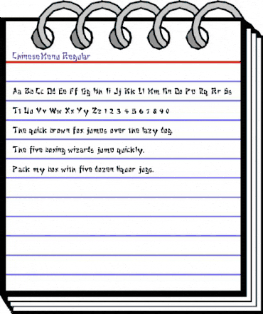ChineseMenu Regular animated font preview ChineseMenu Regular animated font preview
