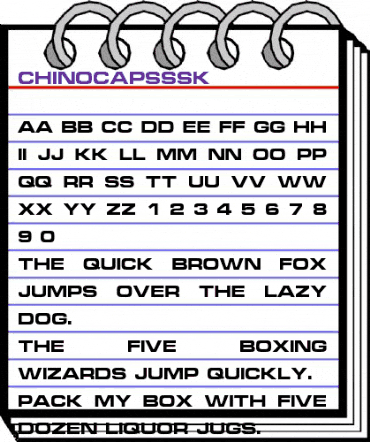 ChinoCapsSSK Regular animated font preview ChinoCapsSSK Regular animated font preview