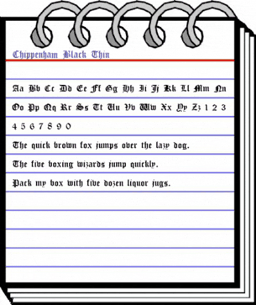 Chippenham Black-Thin Regular animated font preview