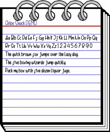 Chips Snack_DEMO Regular animated font preview