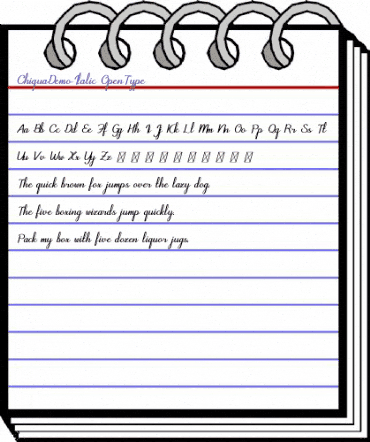 Chiqua Demo Italic animated font preview Chiqua Demo Italic animated font preview
