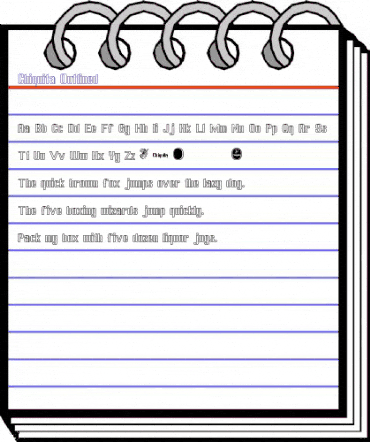 Chiquita Outlined Regular animated font preview
