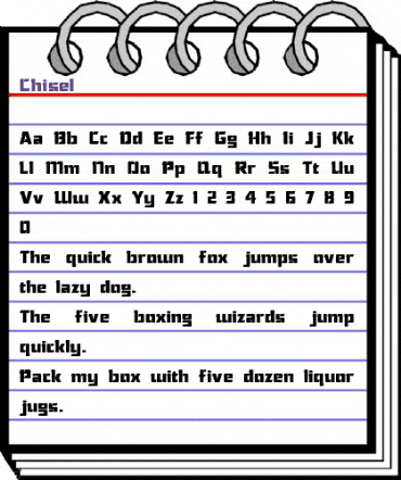 Chisel Regular animated font preview