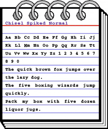 ChiselSpiked Normal animated font preview