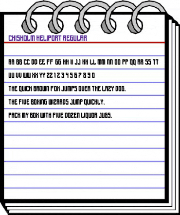 Chisholm Heliport Regular animated font preview Chisholm Heliport Regular animated font preview