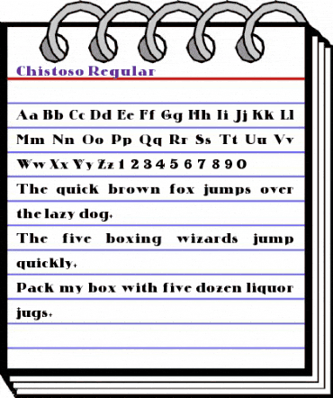 Chistoso Regular animated font preview