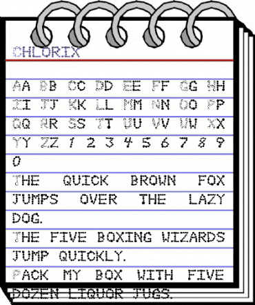 Chlorix Regular animated font preview