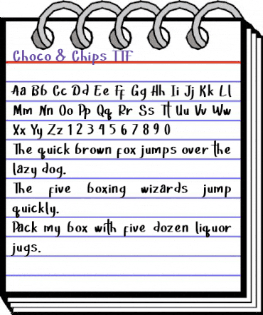 Choco & Chips Regular animated font preview