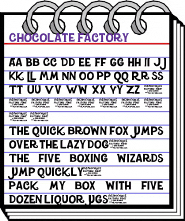 Chocolate Factory Regular animated font preview