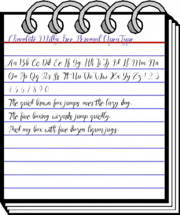 Chocolate Milky Free Personal Regular animated font preview