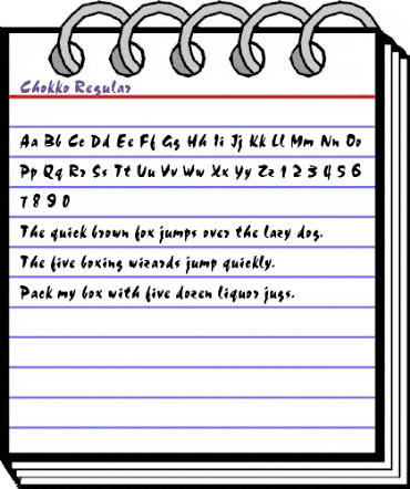 Chokko Regular animated font preview Chokko Regular animated font preview