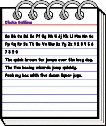 Choko Outline Regular animated font preview