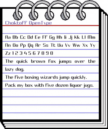 Choktoff Regular animated font preview Choktoff Regular animated font preview