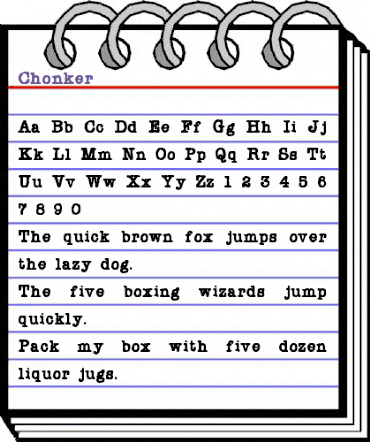 Chonker Regular animated font preview