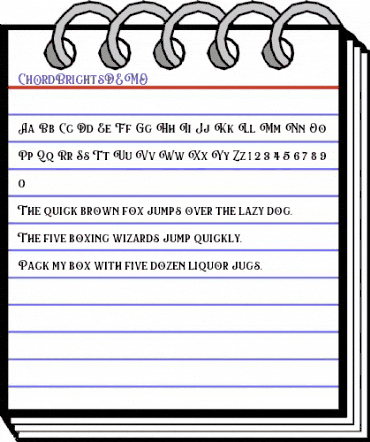 Chord Brights DEMO Regular animated font preview Chord Brights DEMO Regular animated font preview