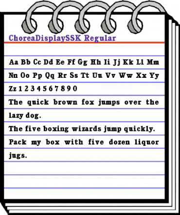 ChoreaDisplaySSK Regular animated font preview