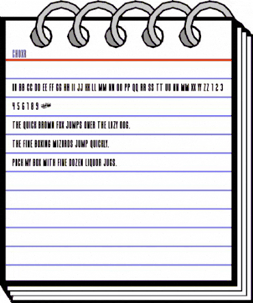 CHOXR Regular animated font preview