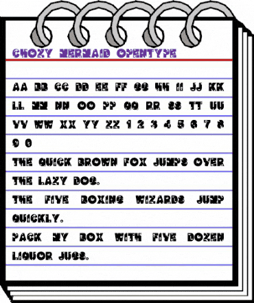 Chozy mermaid Regular animated font preview Chozy mermaid Regular animated font preview