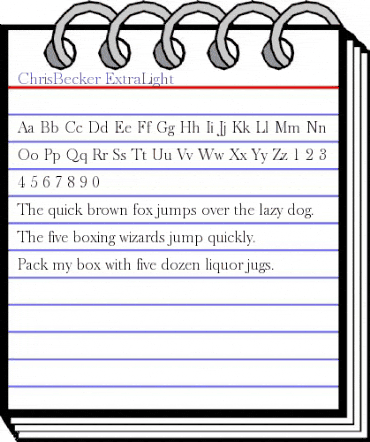 ChrisBecker-ExtraLight Regular animated font preview ChrisBecker-ExtraLight Regular animated font preview