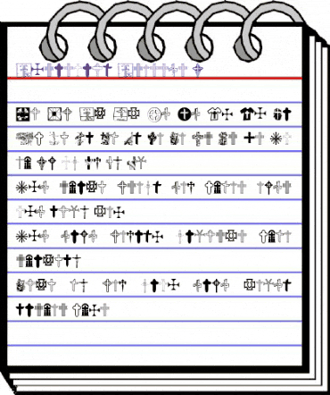 Christian Crosses V Regular animated font preview Christian Crosses V Regular animated font preview