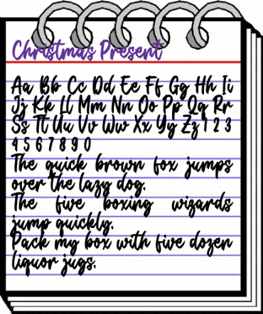 Christmas Present Regular animated font preview